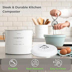D'Lifeful Kitchen Compost Bin – 1.3 Gallon Countertop Farmhouse Compost - Image 5