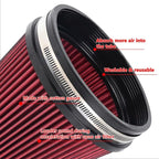 MUGE RACING 6" 152 mm High Flow Inlet Air Filter, Air Intake Cone Filter - Image 2