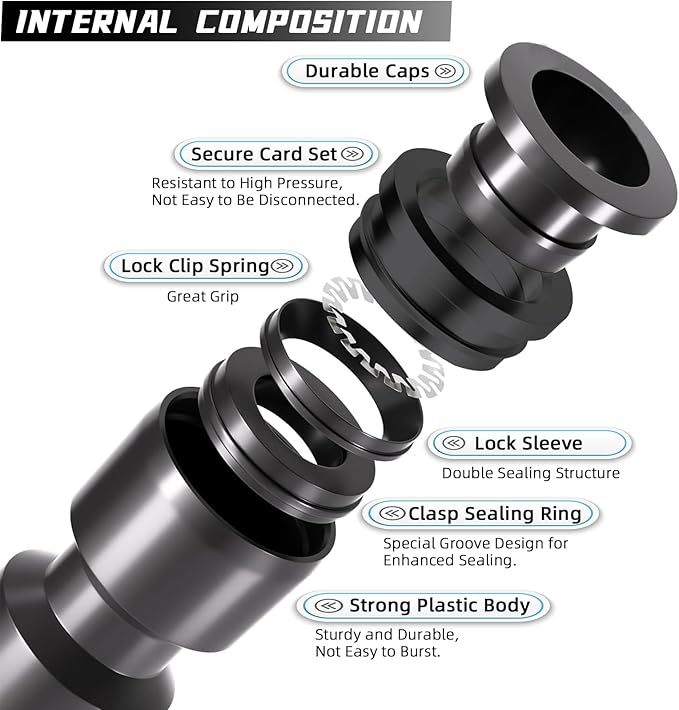 30 Pack Quick Connect 1/4" Drip Irrigation Elbow Coupling Connector, Universal - Image 3