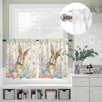 Kitchen Curtains Tiers and Valance Set of 3, Easter Light Filtering Window - Image 8