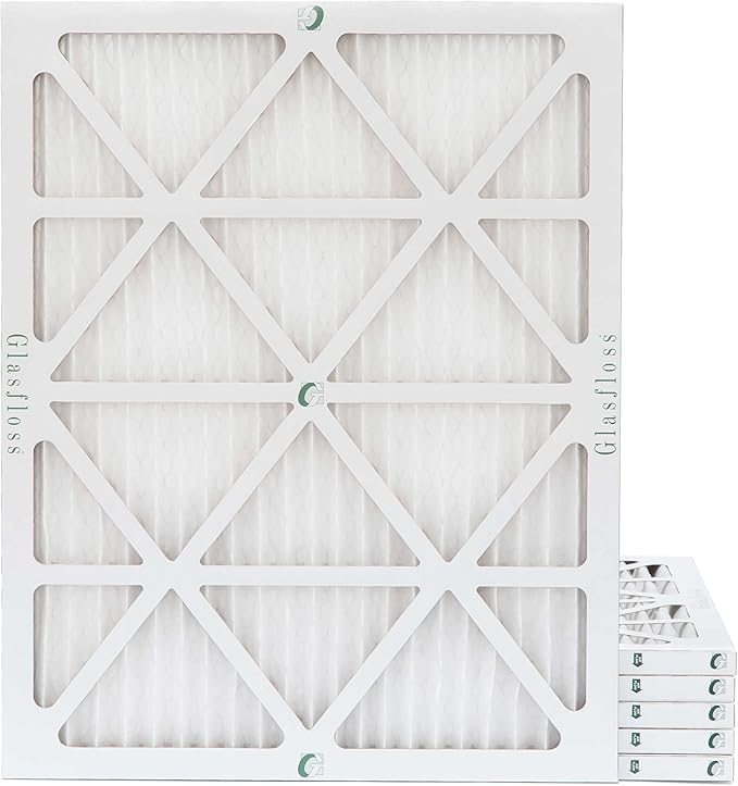 Glasfloss 18x24x1 MERV 10 Pleated Air Filters Box of 6. Actual Size: 17-1/2 x by Glasfloss