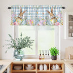Kitchen Curtains Tiers and Valance Set of 3, Easter Light Filtering Window - Image 4