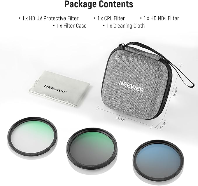 NEEWER 43mm UV/CPL/ND Lens Filter Kit - Image 8