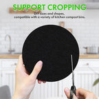 6.5 Inch Kitchen Compost Bin Filters Charcoal Replacement, ENLOY 12 Pack - Image 3
