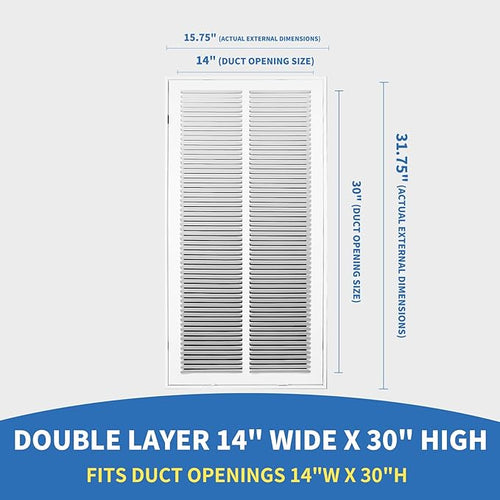 14x30 Return Air Grille, Return Air Vent Cover - Image 2