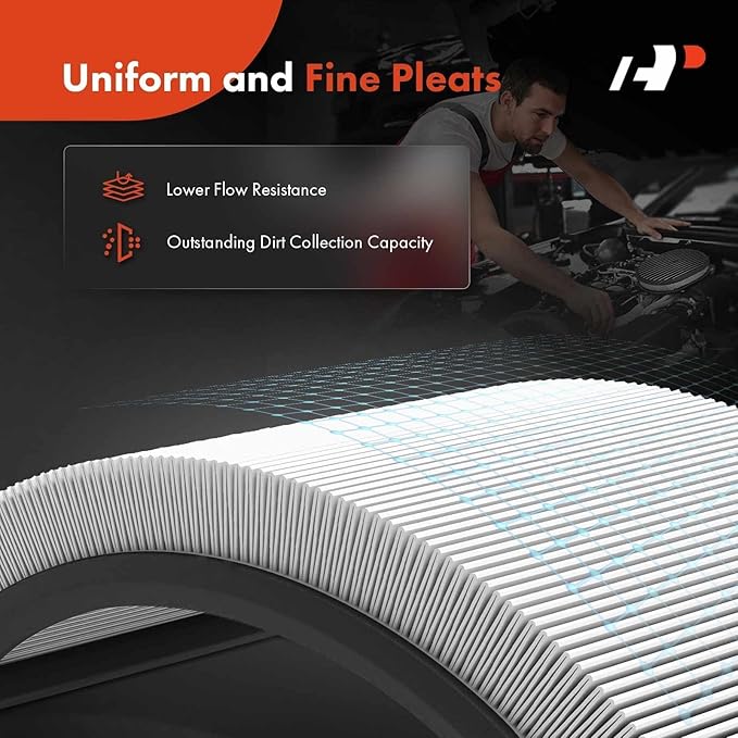 A-Premium Universal 12" Oval Black Air Cleaner Filter Assembly - Image 5