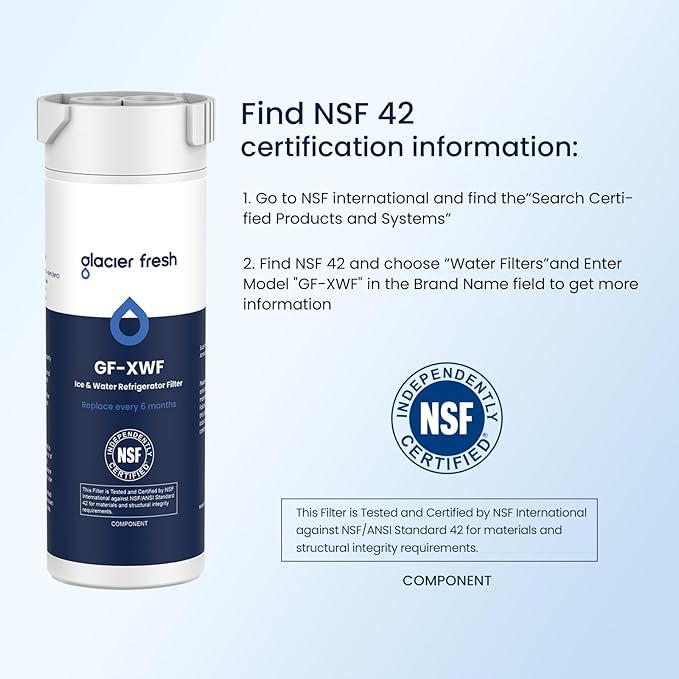 GLACIER FRESH XWF Replacement for GE XWF Refrigerator Water Filter Pack of 4 - Image 6