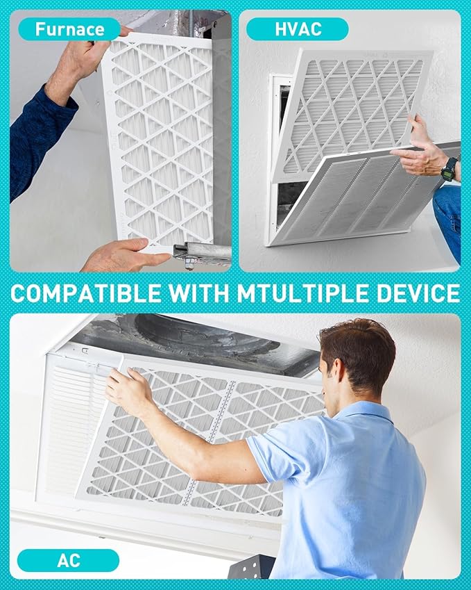 14x14x1 Refillable Air Filter Kit, MERV 8, 1 Reusable Frame ＆ 6 Refills - Image 5