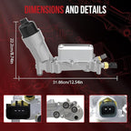 926-876 Aluminum Engine Oil Cooler Oil Filter Housing Adapter - Image 6