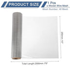 uxcell 40 Mesh 79" x 10" Woven Wire Mesh, 316 Stainless Steel Air Vent Filter - Image 2