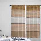 Retro Farm Wood Board Window Valance Curtains, 2 Panel - Image 8