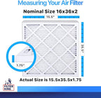 Filter King 16x36x2 Air Filter | 6-PACK | MERV 8 HVAC Pleated A/C Furnace - Image 2