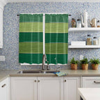 Farm Retro Green Wood Grain Window Valance Curtains, Rustic Wooden Plank - Image 8