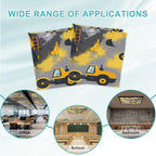 6 Pcs Fluorescent Light Covers for Ceiling Lights Yellow Construction Vehicles - Image 7