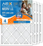 AIRX FILTERS WICKED CLEAN AIR. 14x25x1 Air Filter MERV 11 Electrostatic Pleated by AIRXFILTERSWICKEDCLEANAIR