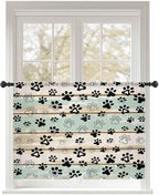 Sheer Curtains 54 Inch Length, Sage Green Beige Farmhouse Semi Sheer Curtains by Unknown