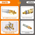 50PCS Brass DOT Air Brake Hose End Fitting Kit, Dazakoot J1402 Air Brake - Image 6