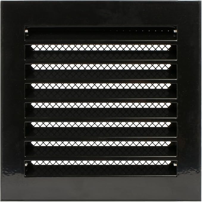Repa Market 8" x 8" Inch Galvanized Black Soffit Vent Cover by RepaMarket