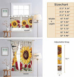 Red Yellow Sunflowers Living Room Curtains 84 Inch Length, Window Curtains Tab - Image 8
