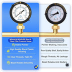MEANLIN MEASURE 0~60Psi Plastic Frame 1/4" NPT Start and Clean Filter Pressure - Image 6