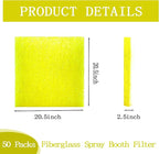 AUC Paint Booth Exhaust Filters, 22 Gram Fiberglass Paint Arrestors Pad - Image 3