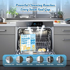 Dishwasher Cleaner Tablets Deodorizer Pods-24 Pack Deep Cleaning Dish Washer - Image 3