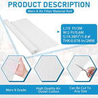 Pangda Merv 8 Filter Material, 19.37 Ft² Cut to Fit Air Vent Filters - Image 2