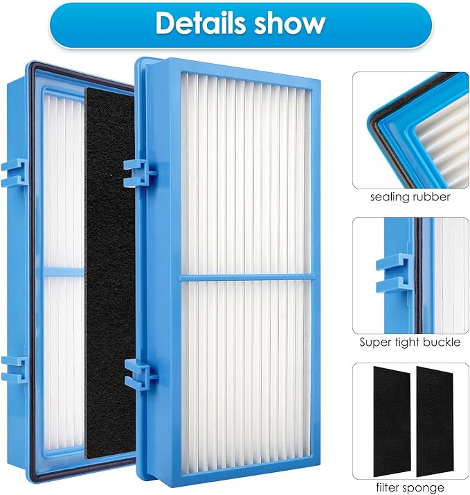 AER1 Filter 2 HEPA Filters + 4 Carbon Booster Filters Compatible - Image 6