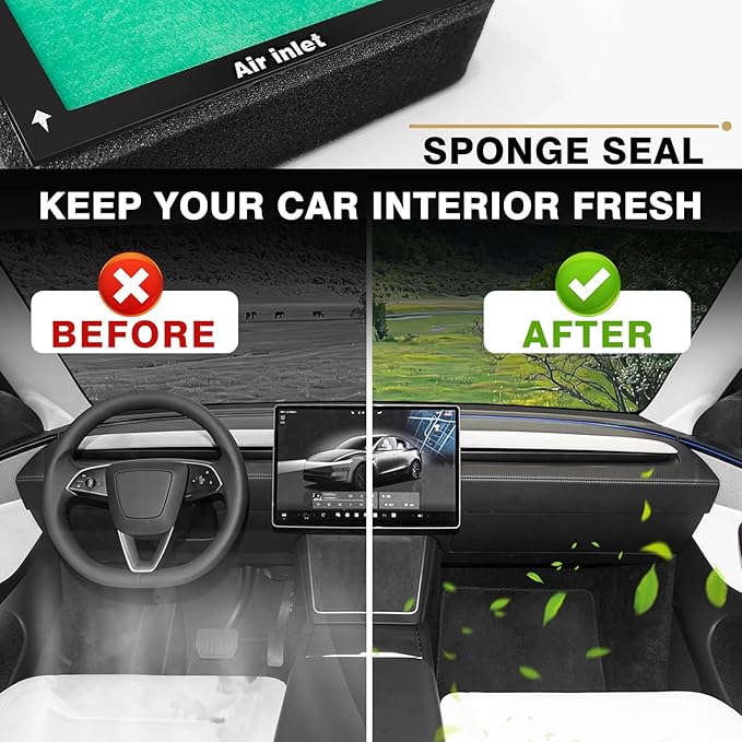BestEvMod 2 Pack Upgraded Tesla Model 3/Y Cabin Air Filter Replacement HEPA Air - Image 5