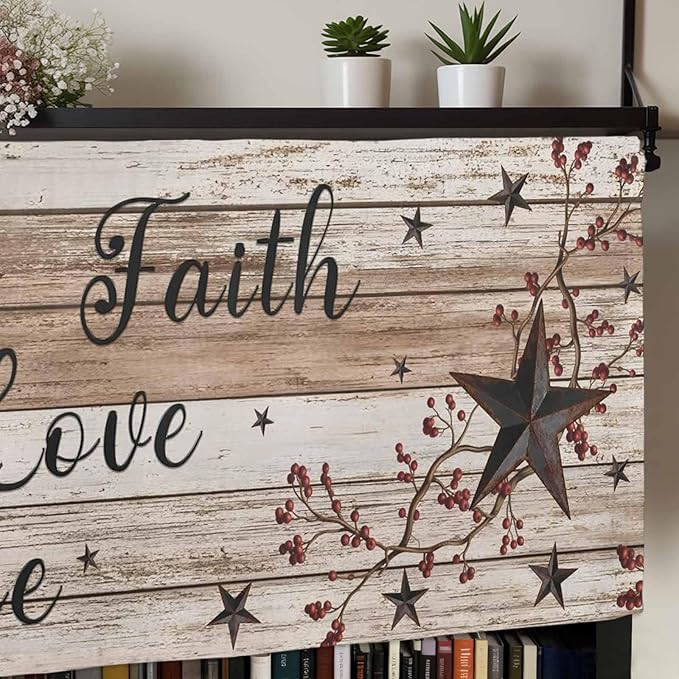 Rustic Star Brown Curtain Valances - Image 7