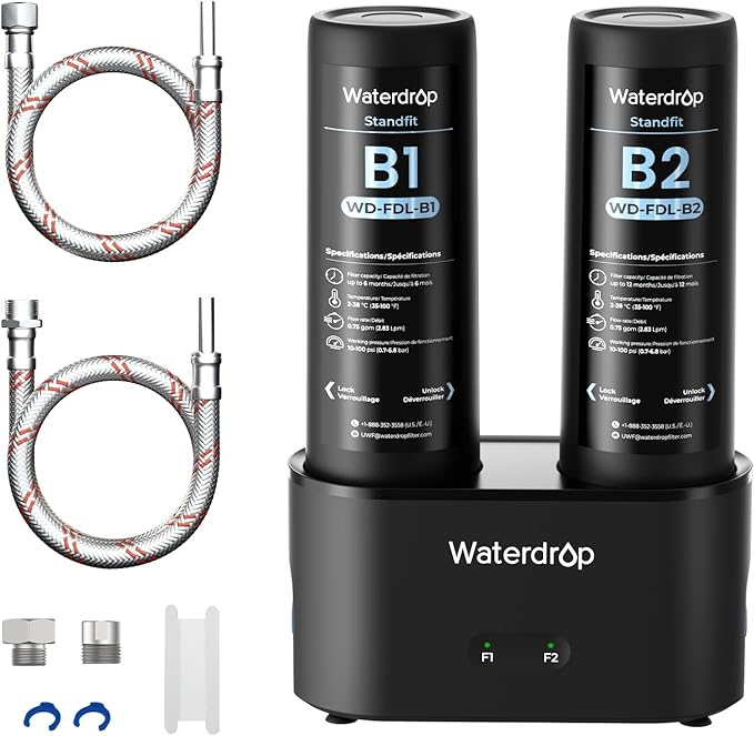 Waterdrop DLA Under Sink Water Filter, No Drilling Required, Bad Taste/Odor by Waterdrop