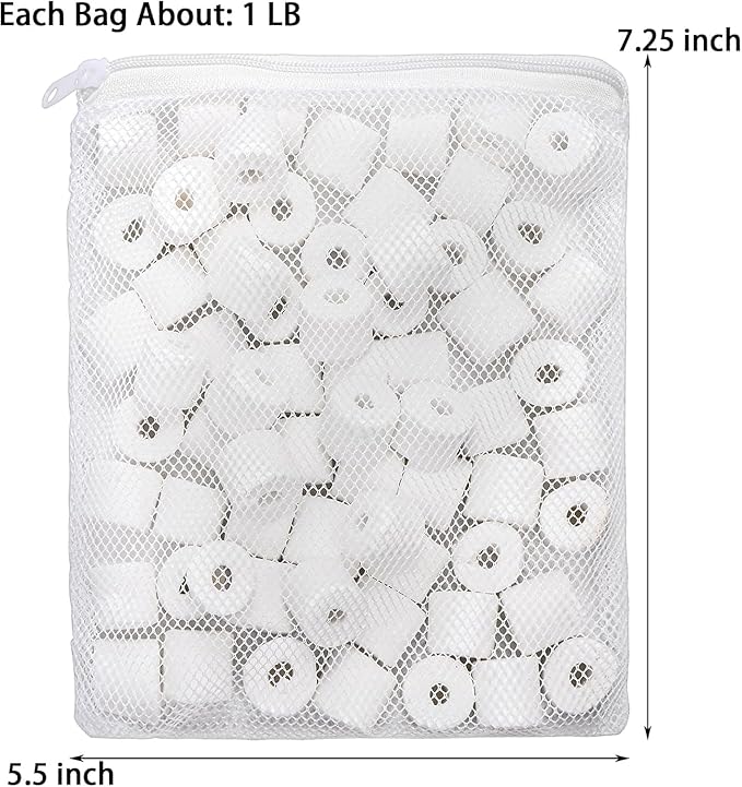 TOPZEA 6 Lb Aquarium Filter Media Ceramic Rings, Premier Bio Filter Medias - Image 2
