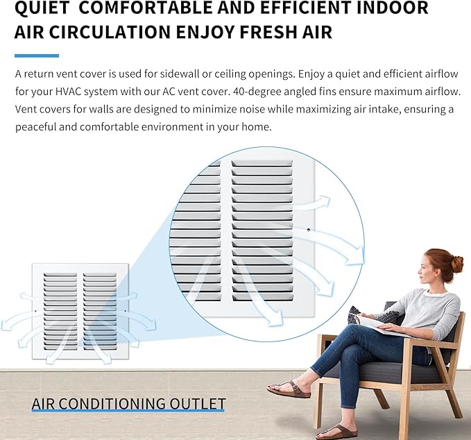 24x12 Return Air Grille, Air Return Vent Cover, Flat Vent Cover, Rejillas De - Image 7