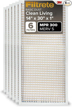 Filtrete 14x30x1 Air Filter, MPR 300, MERV 5, Clean Living Basic Dust 3-Month by Filtrete