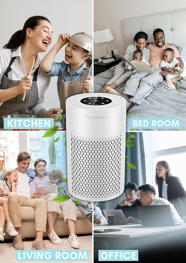 MEGAWISE True HEPA Air Purifier EPI235A, 3-Stage Filtration, Quiet 24dB - Image 7