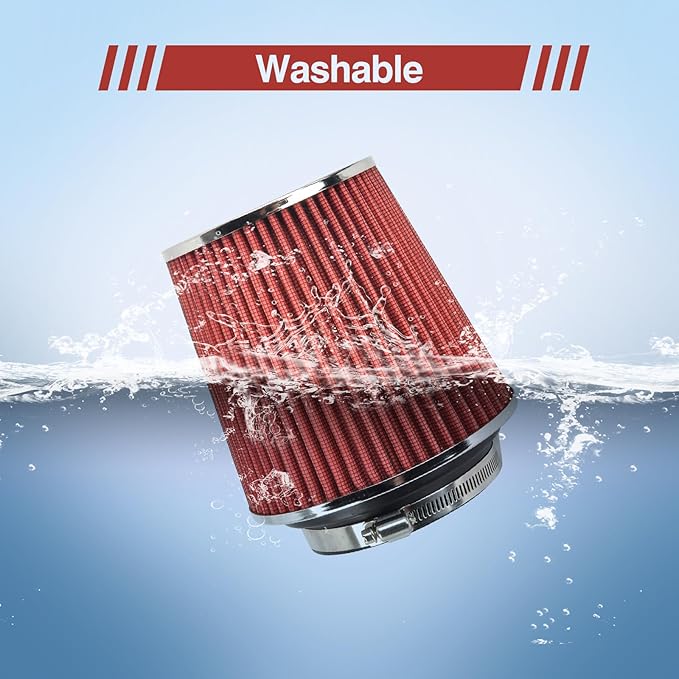 Universal Clamp On Air Intake Filter fits 3 In /3.5 In /4 In Three Different - Image 3