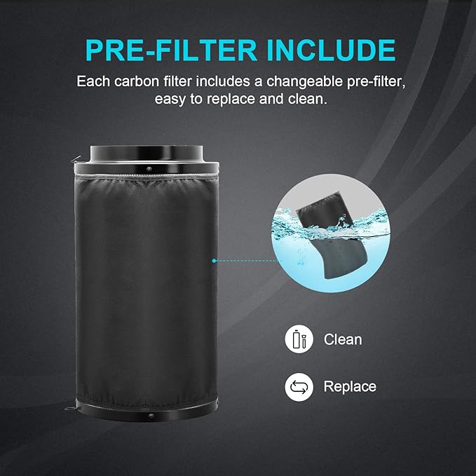 iPower 6 Inch Air Carbon Filter Odor Control - Image 5