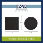 RSVP International Charcoal Compost Bin Filter 2-Piece Set Helps Keep Kitchen - Image 5