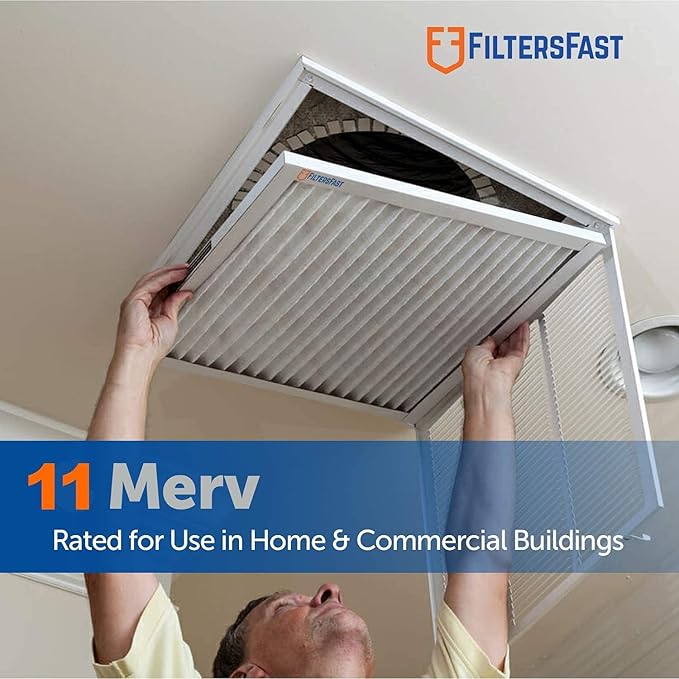 Filters Fast 25x25x2 Pleated Air Filter Merv 11, 2 Inch AC Furnace Air Filters - Image 2