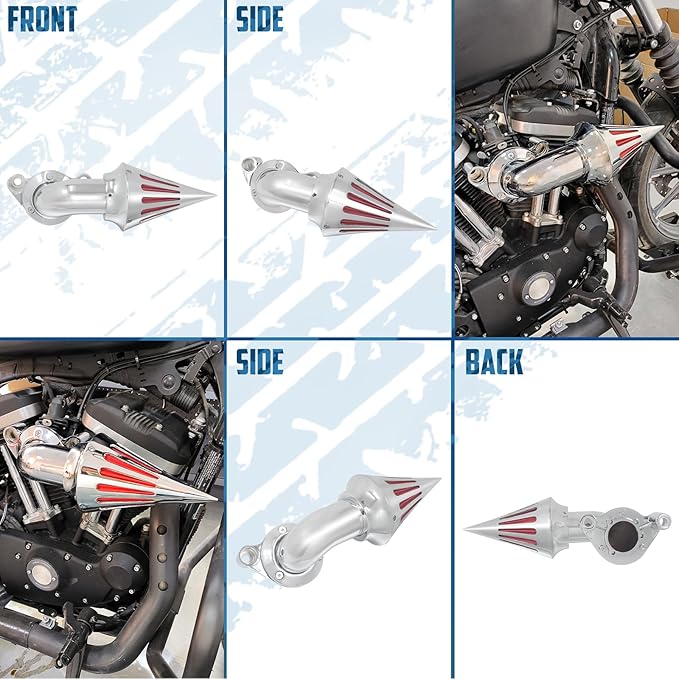 Air Cleaner Motorcycle CNC Spike Air Intake Filter Kit Fit - Image 9