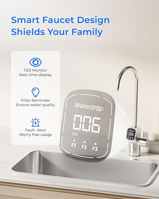 Waterdrop X8-PRO Reverse Osmosis Water Filter, NSF/ANSI 42&58&372 Certified - Image 9