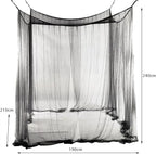 Canopy Bed Curtains Black/White/Beige Elegant Lace Canopy Curtain - Image 4