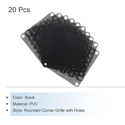 MECCANIXITY 20PCS PC Dust Filter, 60mmx60mm PVC Computer Case Cooler Dustproof - Image 3