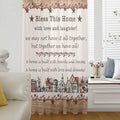 Farmhouse Sheer Curtains 45 Inch Length Country Star Barn Berry Brown Wood by Unknown