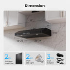 Range Hood 30 inch Under Cabinet, VIKIO HOME Hood Vents - Image 9