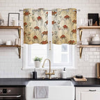 2 Panel Kitchen Cafe Curtains, Desert Sand Camel Sunlight Filtering Nature Air - Image 2