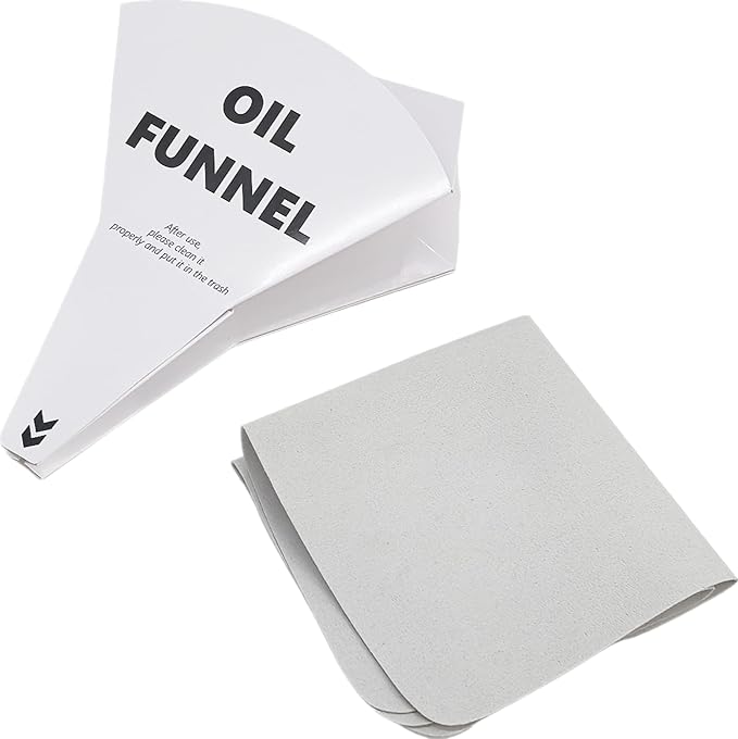 070185E Oil Filters with Paper Funnel Oil Wipe - Image 6