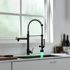 Fapully Commercial Single Handle Pull Down Sprayer Black&Rose Gold Kitchen - Image 8