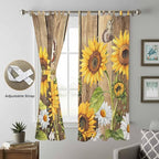 Farmhouse Sunflowers Living Room Curtains 96 Inch Length, Window Curtains Tab - Image 5