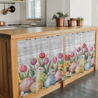 Easter Kitchen Tier Curtains 36 Inch Long 2 Panel Set, Rod Pocket Half Window - Image 7